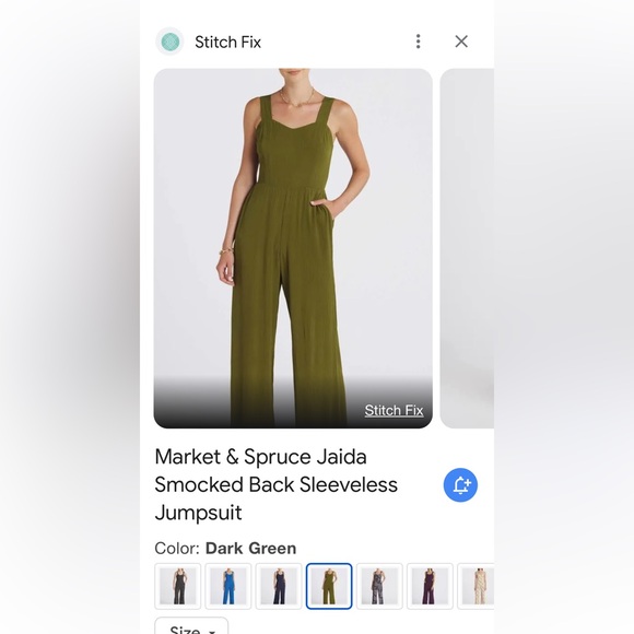 NWT Market & Spruce Jaida Smocked Back Sleeveless Jumpsuit - Picture 1 of 8